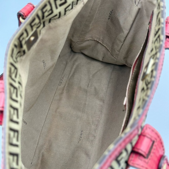 Fendi Red and Brown Monogram Tote - Picture 9 of 16